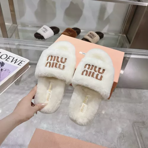 Replica MIU MIU Slippers For Women #1357589 $92.00 USD for Wholesale
