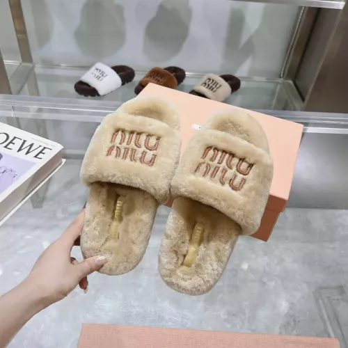 Replica MIU MIU Slippers For Women #1357590 $92.00 USD for Wholesale