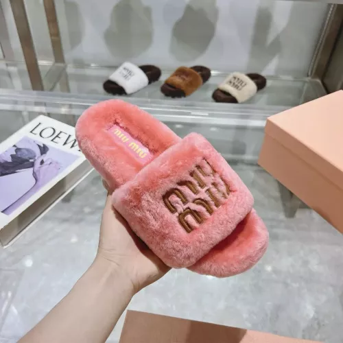 Replica MIU MIU Slippers For Women #1357591 $92.00 USD for Wholesale