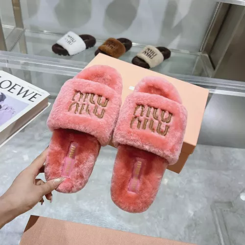 Replica MIU MIU Slippers For Women #1357591 $92.00 USD for Wholesale