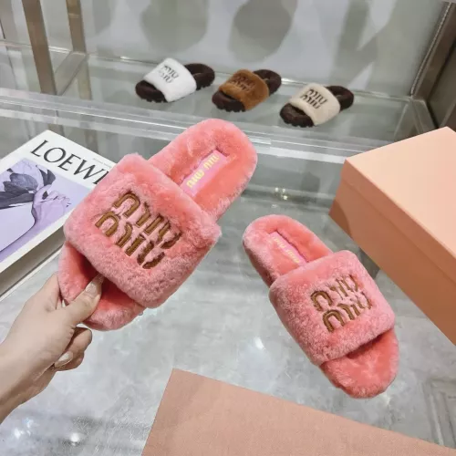 Replica MIU MIU Slippers For Women #1357591 $92.00 USD for Wholesale