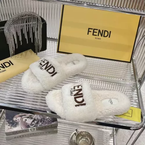 Fendi Slippers For Women #1357607 $92.00 USD, Wholesale Replica Fendi Slippers