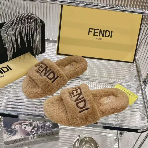 Fendi Slippers For Women #1357608 $92.00 USD, Wholesale Replica Fendi Slippers
