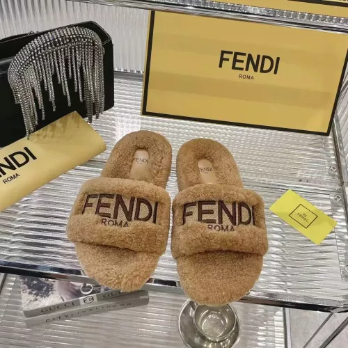 Replica Fendi Slippers For Women #1357608 $92.00 USD for Wholesale