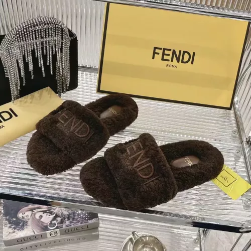 Fendi Slippers For Women #1357609 $92.00 USD, Wholesale Replica Fendi Slippers