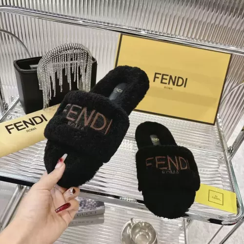 Replica Fendi Slippers For Women #1357610 $92.00 USD for Wholesale