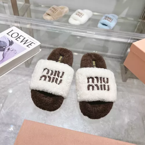 Replica MIU MIU Slippers For Women #1357645 $92.00 USD for Wholesale