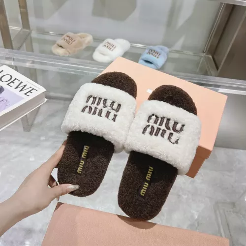 Replica MIU MIU Slippers For Women #1357645 $92.00 USD for Wholesale