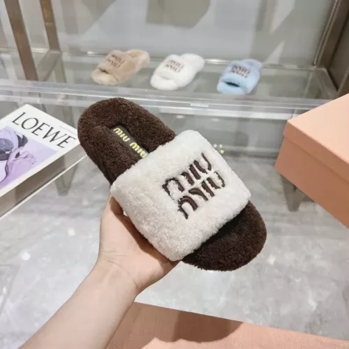 Replica MIU MIU Slippers For Women #1357645 $92.00 USD for Wholesale