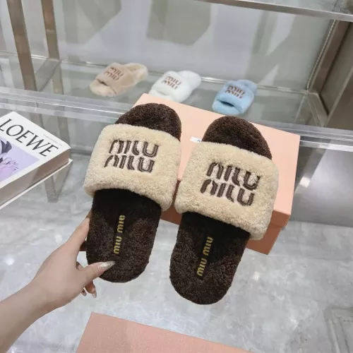 Replica MIU MIU Slippers For Women #1357646 $92.00 USD for Wholesale