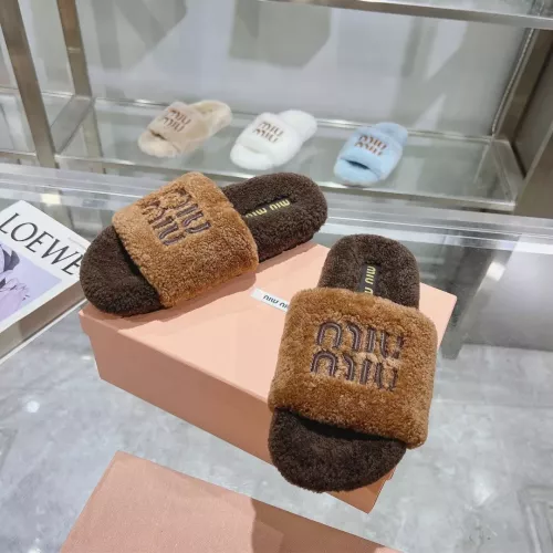 MIU MIU Slippers For Women #1357647 $92.00 USD, Wholesale Replica MIU MIU Slippers
