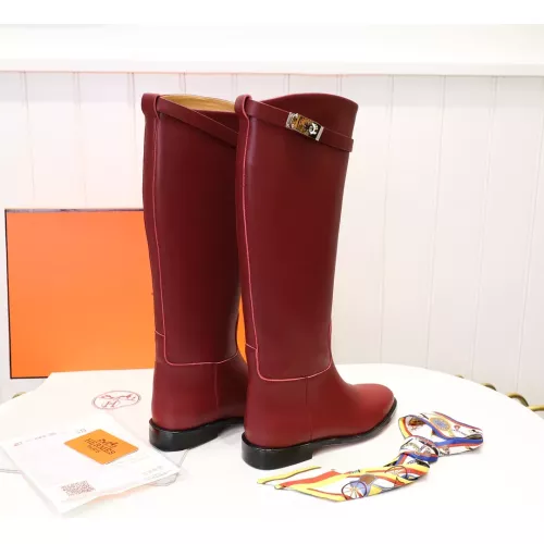 Replica Hermes Boots For Women #1357658 $115.00 USD for Wholesale