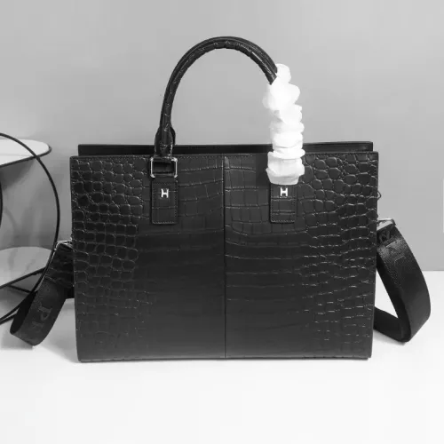 Replica Hermes AAA Man Handbags #1359631 $162.00 USD for Wholesale
