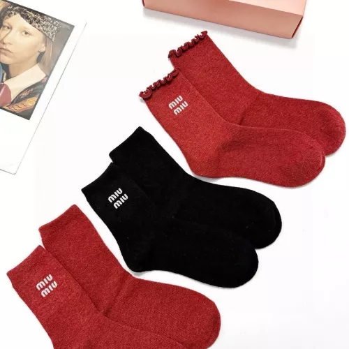 Replica MIU MIU Socks #1360066 $29.00 USD for Wholesale