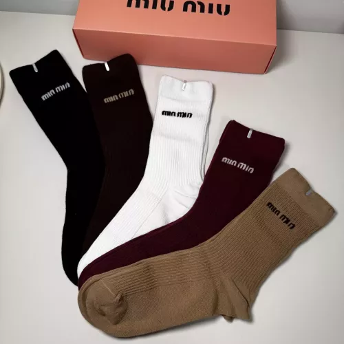 MIU MIU Socks For Women #1360133 $29.00 USD, Wholesale Replica MIU MIU Socks