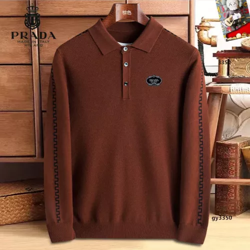 Prada Sweaters Long Sleeved For Men #1360725 $48.00 USD, Wholesale Replica Prada Sweaters