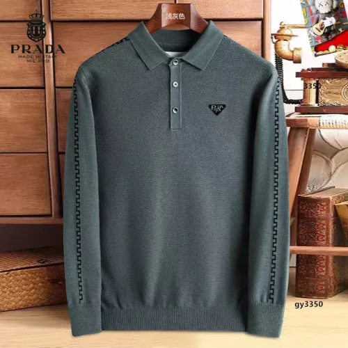 Prada Sweaters Long Sleeved For Men #1360759 $48.00 USD, Wholesale Replica Prada Sweaters
