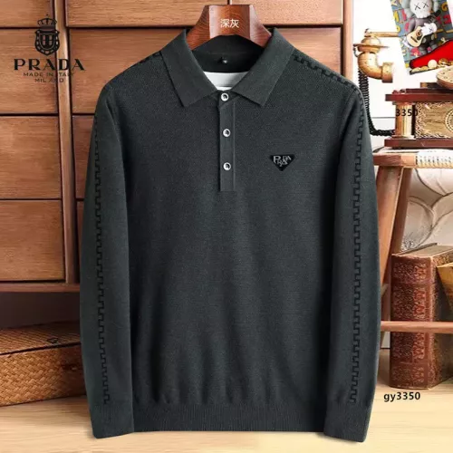 Prada Sweaters Long Sleeved For Men #1360760 $48.00 USD, Wholesale Replica Prada Sweaters