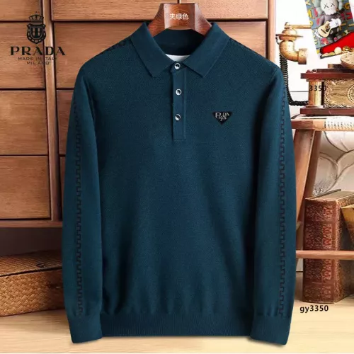 Prada Sweaters Long Sleeved For Men #1360761 $48.00 USD, Wholesale Replica Prada Sweaters