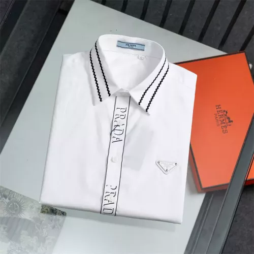 Replica Prada Shirts Long Sleeved For Men #1361592 $48.00 USD for Wholesale