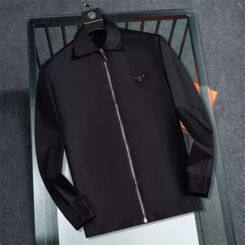 Prada Shirts Long Sleeved For Men #1361608 $48.00 USD, Wholesale Replica Prada Shirts