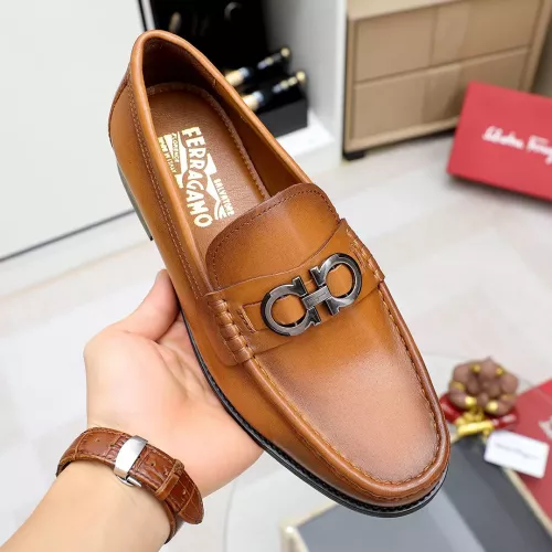 Replica Salvatore Ferragamo Leather Shoes For Men #1361670 $82.00 USD for Wholesale