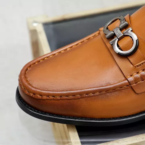 Replica Salvatore Ferragamo Leather Shoes For Men #1361670 $82.00 USD for Wholesale