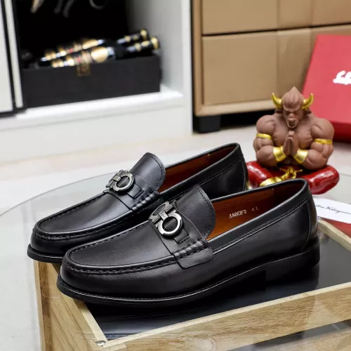 Replica Salvatore Ferragamo Leather Shoes For Men #1361671 $82.00 USD for Wholesale