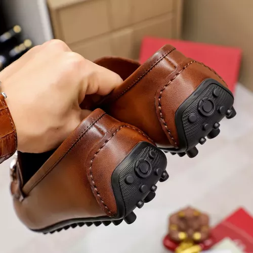 Replica Salvatore Ferragamo Leather Shoes For Men #1361677 $72.00 USD for Wholesale