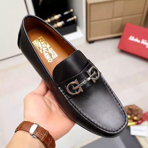 Replica Salvatore Ferragamo Leather Shoes For Men #1361678 $72.00 USD for Wholesale