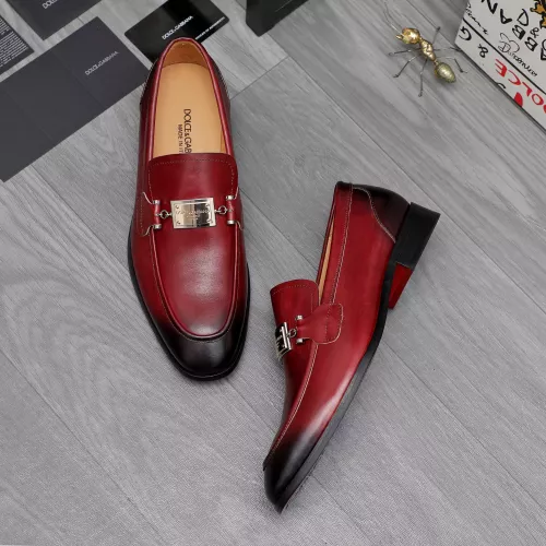 Replica Dolce & Gabbana D&G Leather Shoes For Men #1361745 $96.00 USD for Wholesale