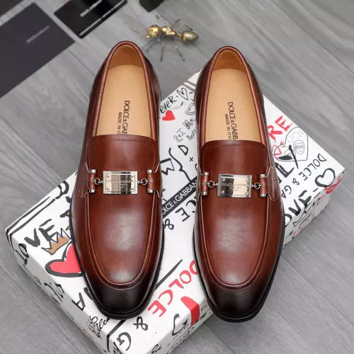 Replica Dolce & Gabbana D&G Leather Shoes For Men #1361746 $96.00 USD for Wholesale