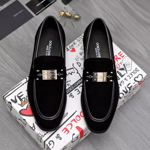 Replica Dolce & Gabbana D&G Leather Shoes For Men #1361750 $96.00 USD for Wholesale