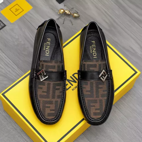 Replica Fendi Leather Shoes For Men #1361758 $80.00 USD for Wholesale