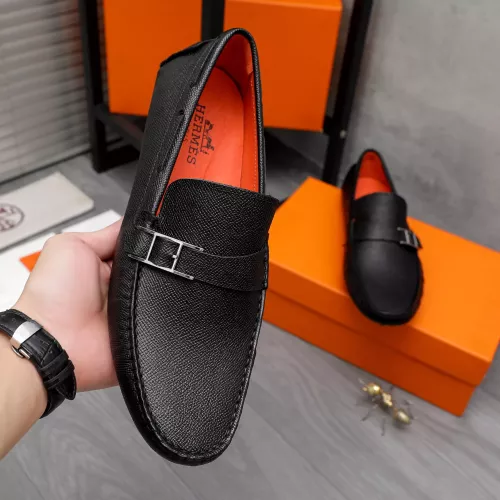 Replica Hermes Leather Shoes For Men #1361759 $80.00 USD for Wholesale