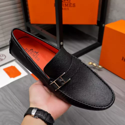 Replica Hermes Leather Shoes For Men #1361759 $80.00 USD for Wholesale