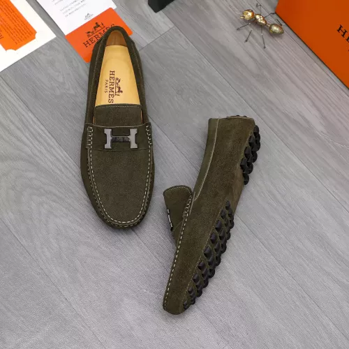 Replica Hermes Leather Shoes For Men #1361856 $76.00 USD for Wholesale