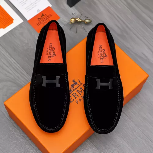 Replica Hermes Leather Shoes For Men #1361858 $76.00 USD for Wholesale