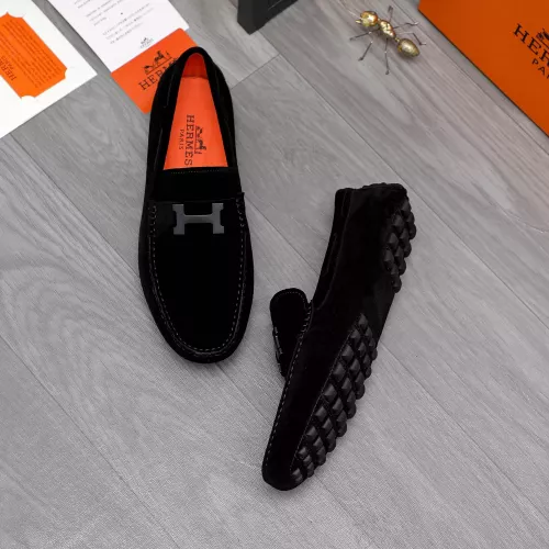 Replica Hermes Leather Shoes For Men #1361858 $76.00 USD for Wholesale