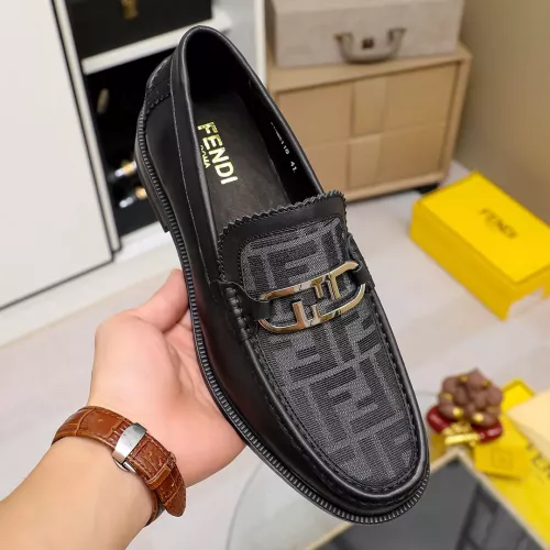 Replica Fendi Leather Shoes For Men #1361898 $85.00 USD for Wholesale