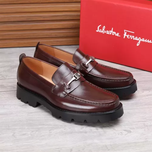 Replica Salvatore Ferragamo Leather Shoes For Men #1362016 $96.00 USD for Wholesale