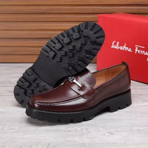 Replica Salvatore Ferragamo Leather Shoes For Men #1362016 $96.00 USD for Wholesale