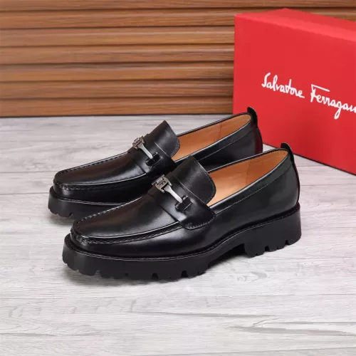 Replica Salvatore Ferragamo Leather Shoes For Men #1362018 $96.00 USD for Wholesale