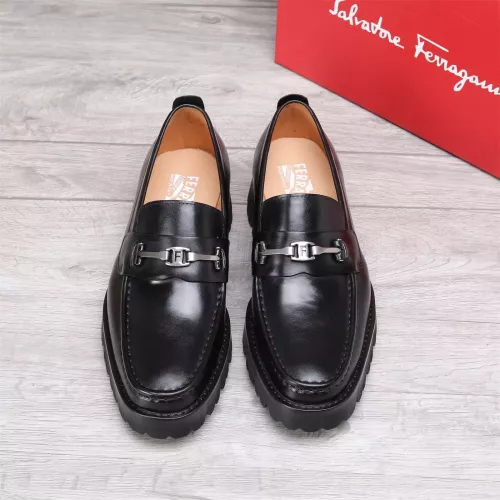 Replica Salvatore Ferragamo Leather Shoes For Men #1362018 $96.00 USD for Wholesale