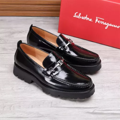 Replica Salvatore Ferragamo Leather Shoes For Men #1362019 $96.00 USD for Wholesale