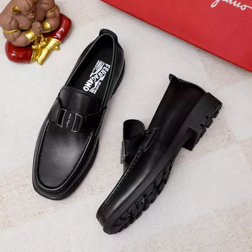 Replica Salvatore Ferragamo Leather Shoes For Men #1362020 $85.00 USD for Wholesale