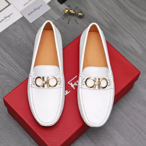 Replica Salvatore Ferragamo Leather Shoes For Men #1362021 $76.00 USD for Wholesale