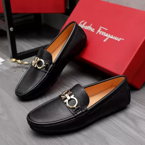 Replica Salvatore Ferragamo Leather Shoes For Men #1362022 $76.00 USD for Wholesale