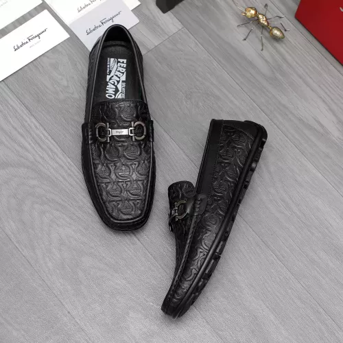 Replica Salvatore Ferragamo Leather Shoes For Men #1362024 $76.00 USD for Wholesale