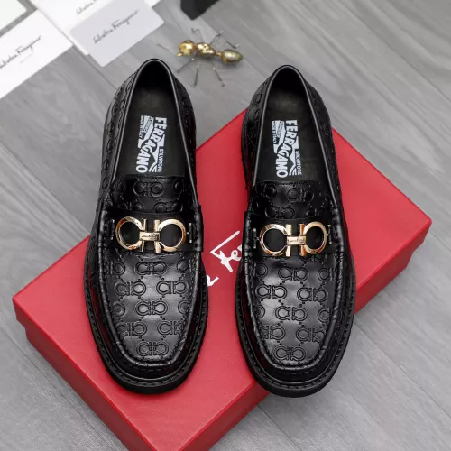 Replica Salvatore Ferragamo Leather Shoes For Men #1362028 $96.00 USD for Wholesale